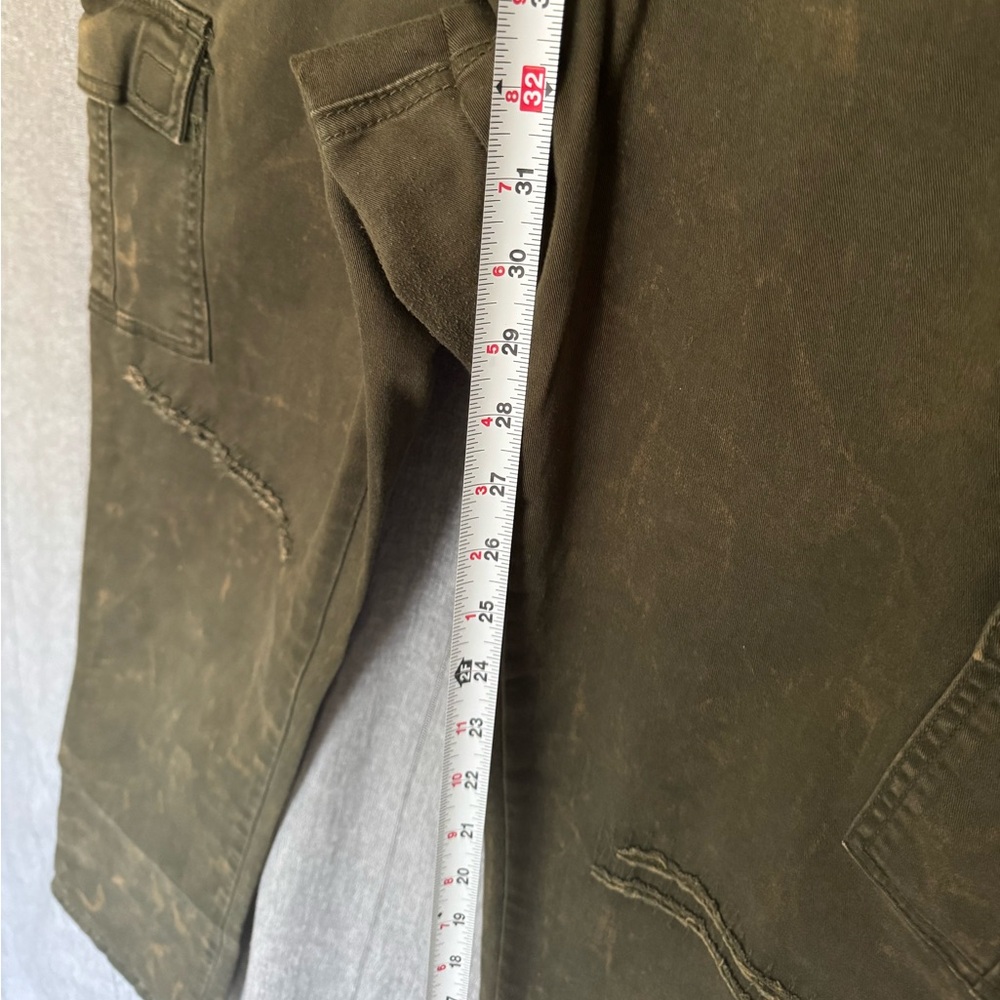 Y2K Grunge Distressed Z CAVARICCI 90’s Skater Pants Green Vintage Cargo Indie - Picture 9 of 13
